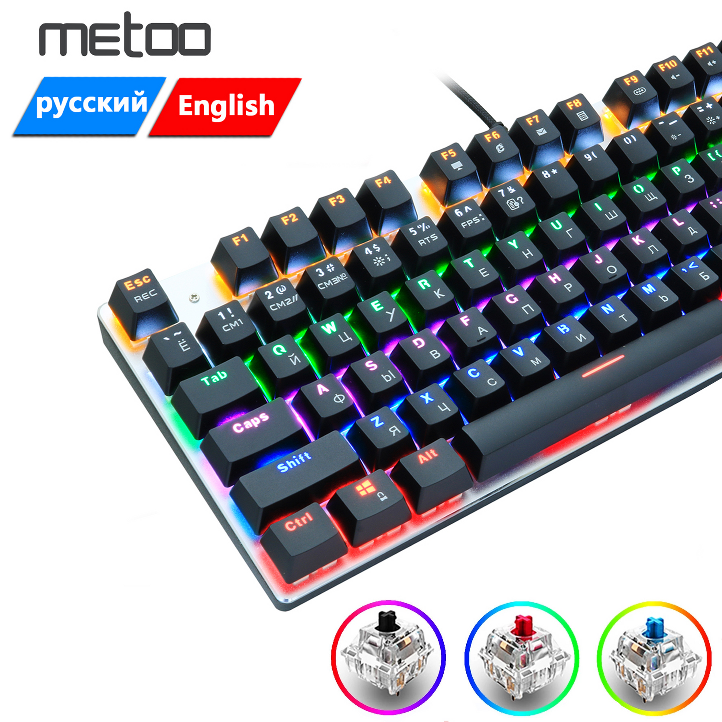 Teclado Mecânico RGB Metoo