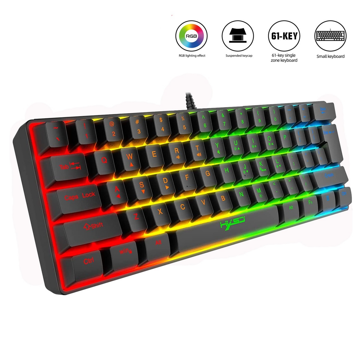 Teclado Gamer RGB SEM FIO Compacto