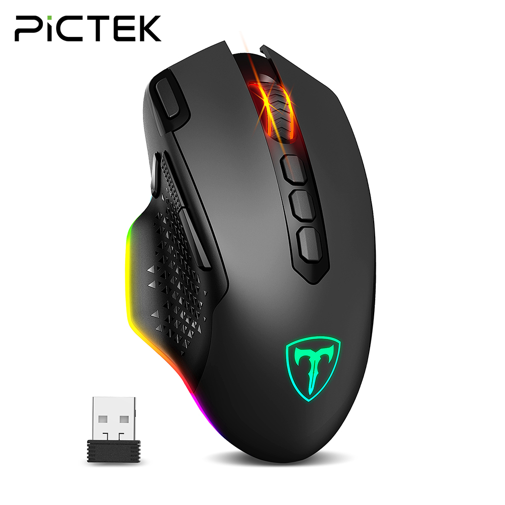 Mouse Gamer RGB Pictek SEM FIO