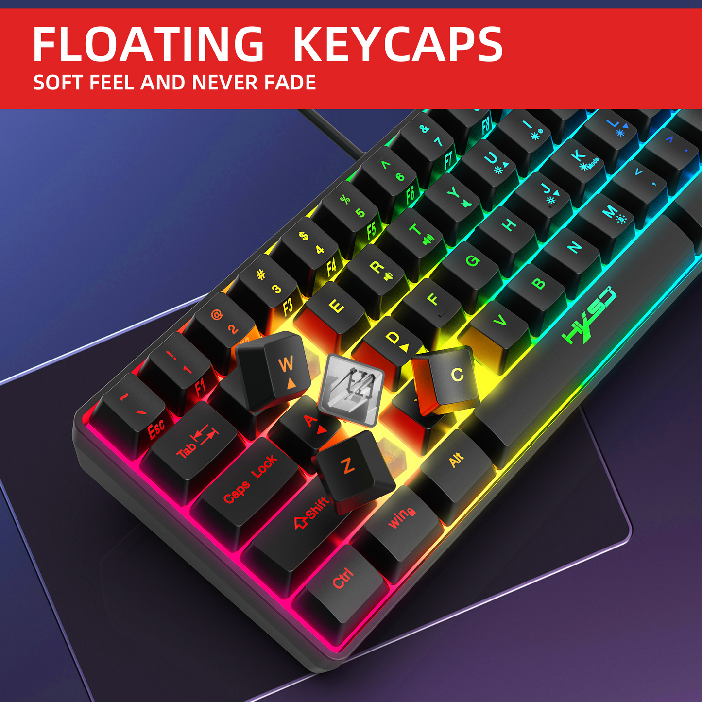 Teclado Gamer RGB SEM FIO Compacto