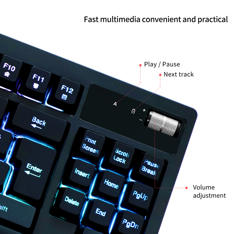 Teclado Gamer sem fio L87 RGB