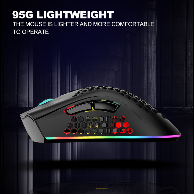 Mouse Gamer Ultra Leve RGB SEM FIO