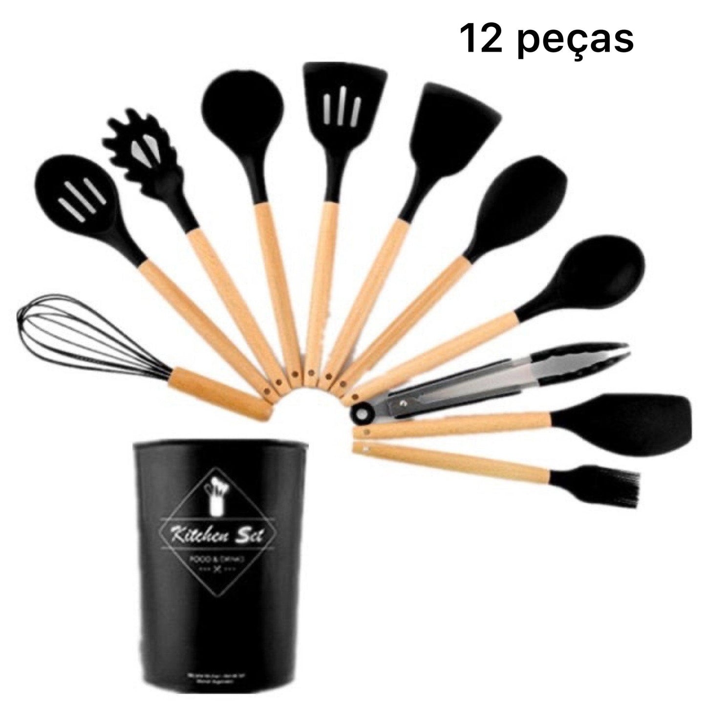 Conjunto de Utensílios Silicone KitchenGlow