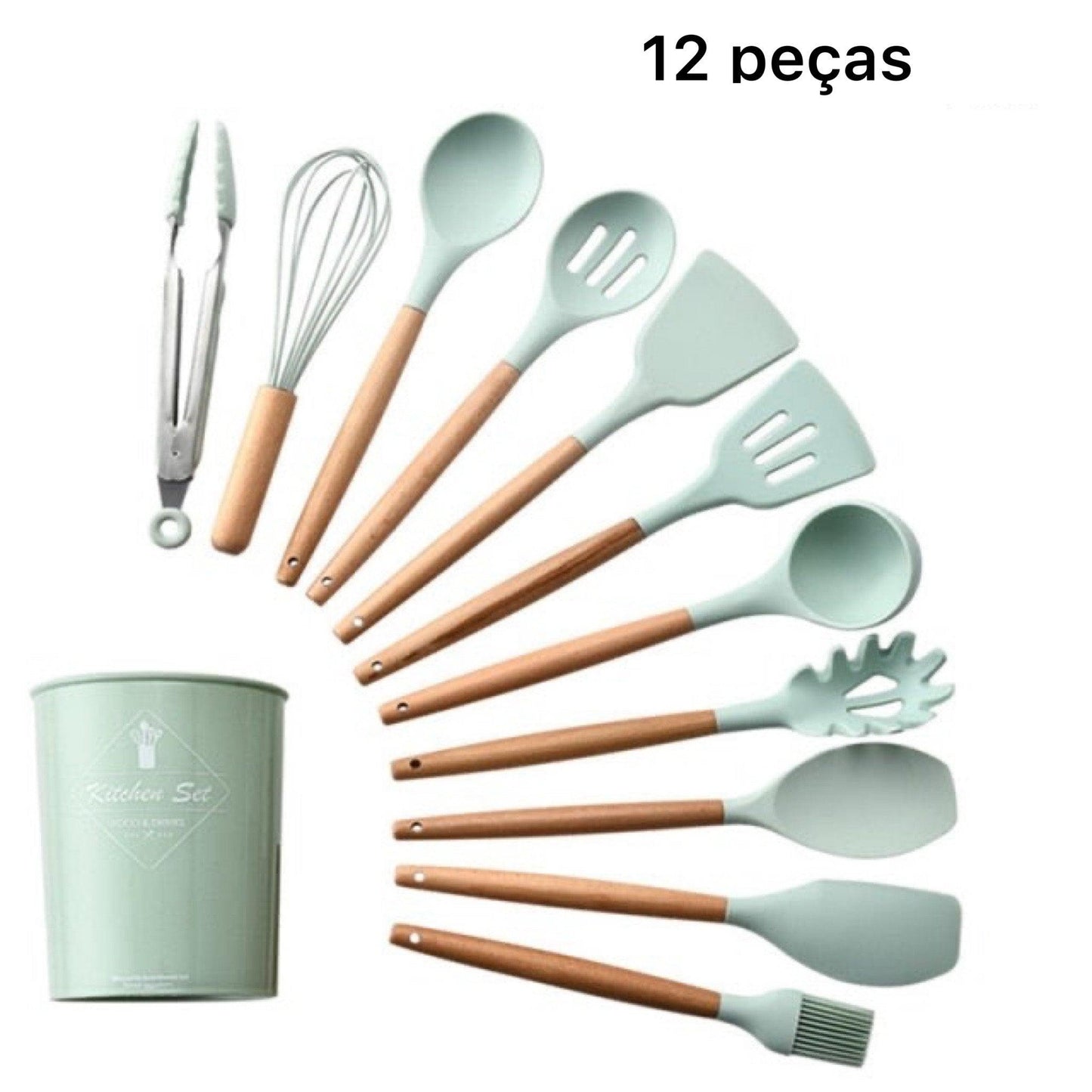 Conjunto de Utensílios Silicone KitchenGlow