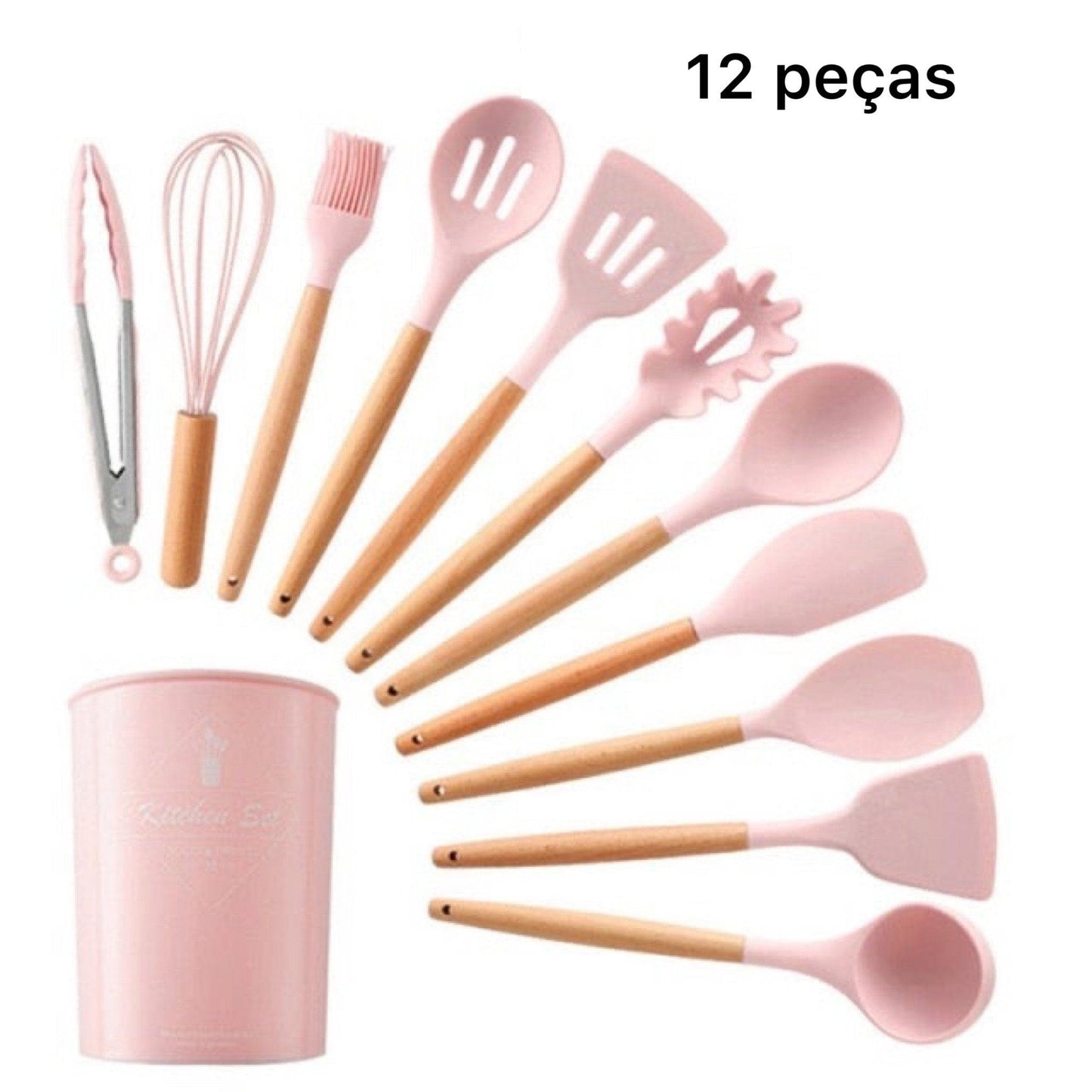 Conjunto de Utensílios Silicone KitchenGlow