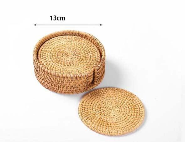 Conjunto Sousplat De Rattan - 6 peças