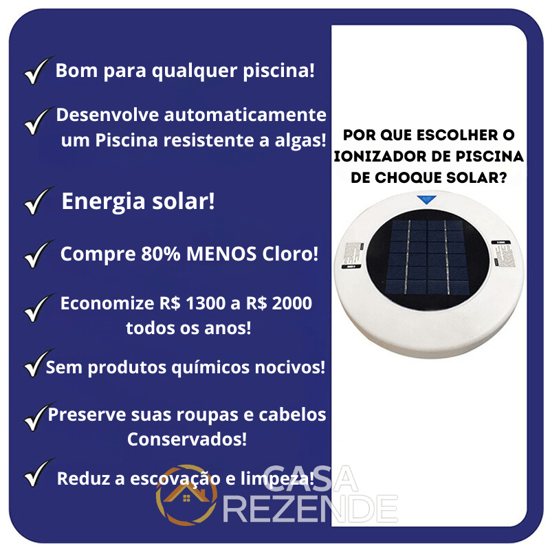 Ionizador Solar para Piscinas Zende™