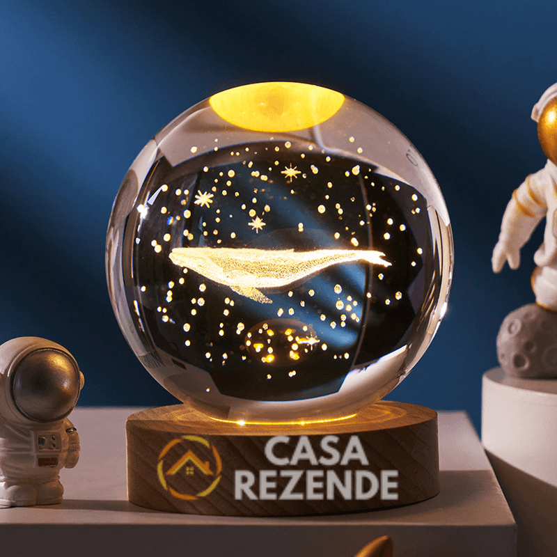 Luminária Decorativa Espacial 3D - Crystal Space Lamp