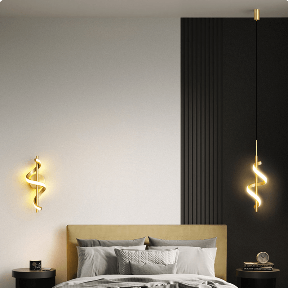 Pendentes & Arandelas Curvas em led - design moderno