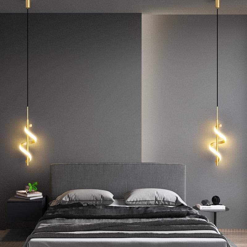 Pendentes & Arandelas Curvas em led - design moderno