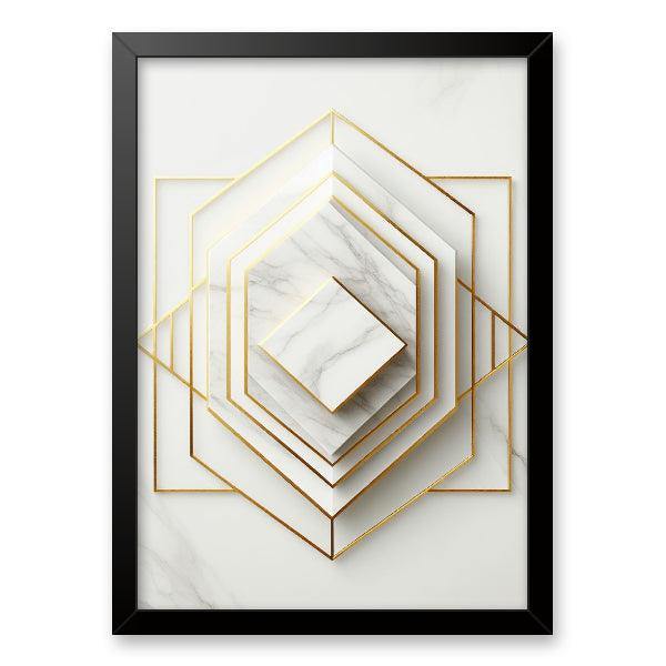 Quadro Caleidoscópio Dourado